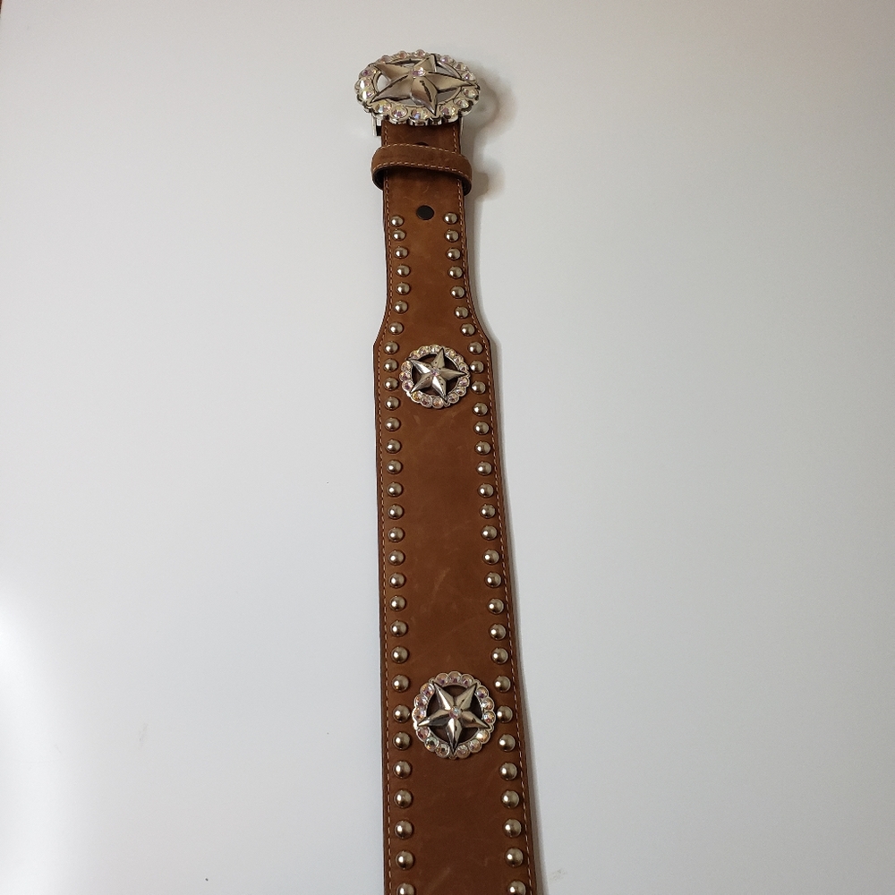 Tony Lama Texas Star Leather Belt size 38 - Picture 11 of 16